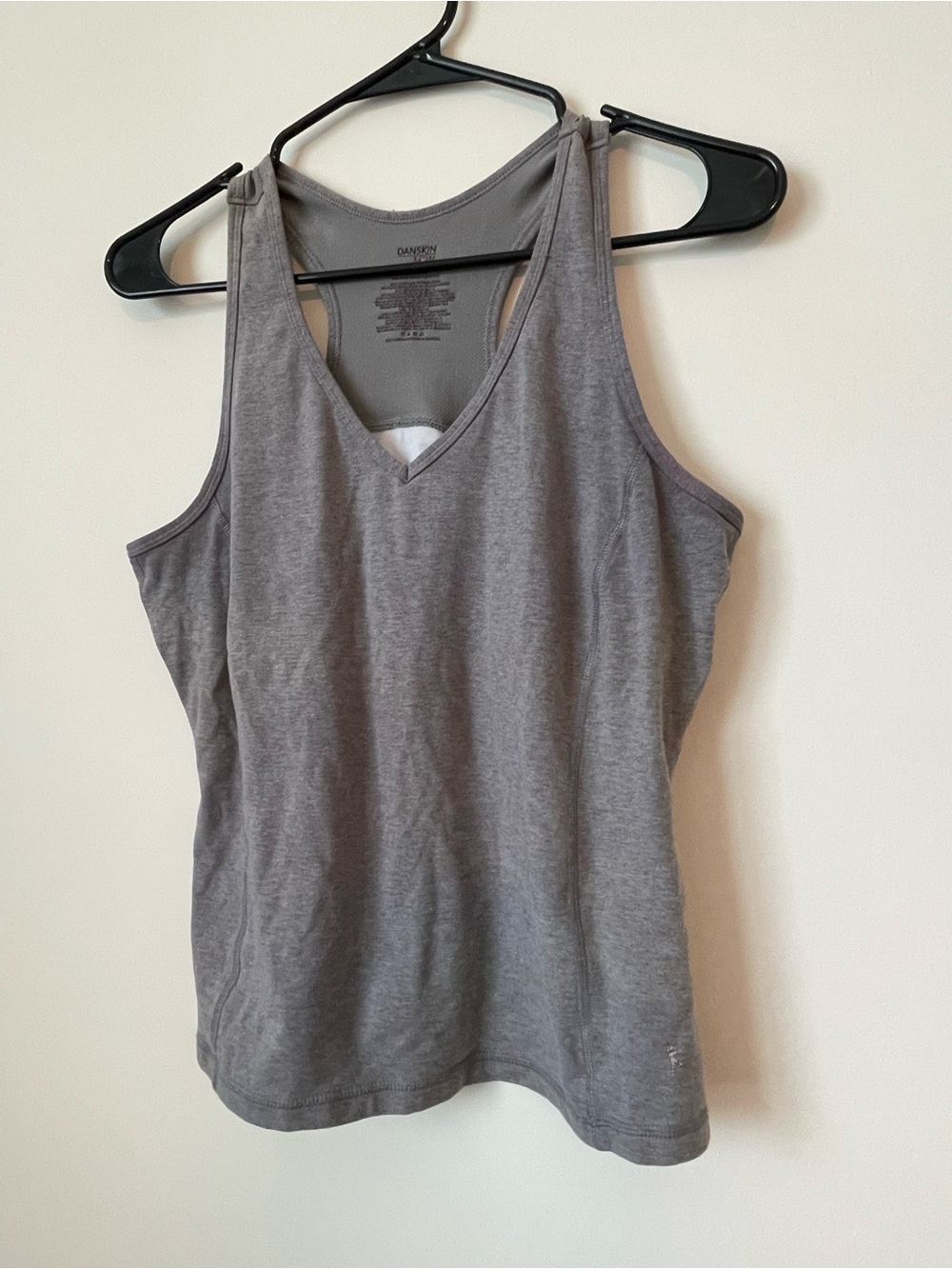 Danskin Now Tank Top, Women's Size Large Gray, Semi-Fitted, Activewear